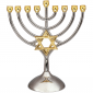 Menorah en métal 18 × 16 cm – Magen David or