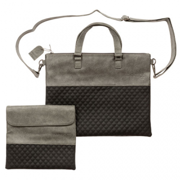 POCHETTE BLEUE BI MATIERE