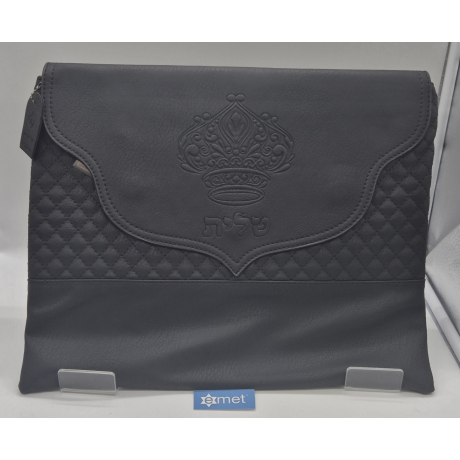POCHETTE TALIT BLEUE FONCE PARCHEMIN