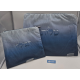 POCHETTE TALIT BLEUE FONCE PARCHEMIN