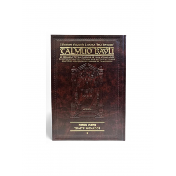 Guémara Menahot tome 1 éditions artscroll hebreu français