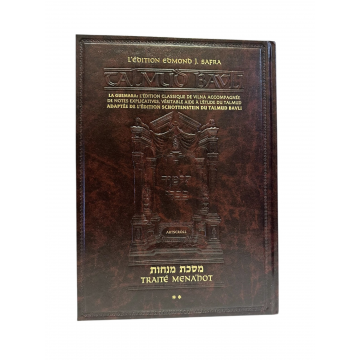 Guémara Menahot tome 2 éditions artscroll hebreu français