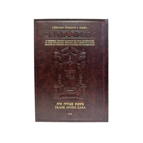 Guémara Avoda Zara tome 2 éditions artscroll hebreu français