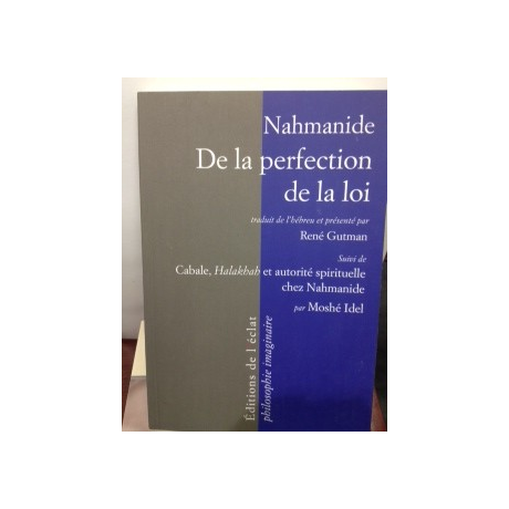 Nahmanide de la perfection de la loi René Gutman